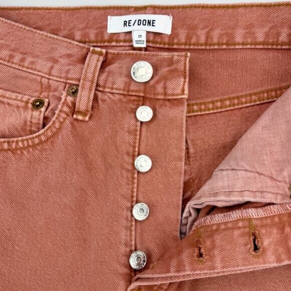 RE/DONE 70s Stove Pipe Jean Size 25 Washed Clay - Picture 3 of 7